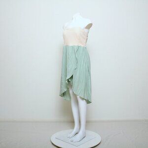 Papaya High Low Strapless Wrap‎ Dress